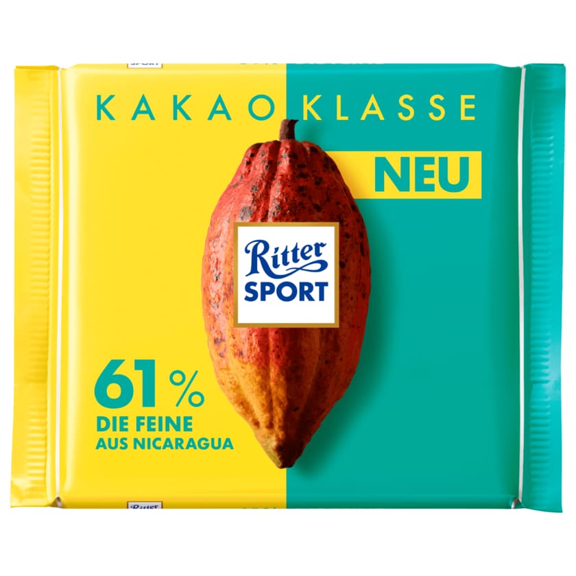 Ritter Sport Schokolade Kakao Klasse 61% Die Feine 100g